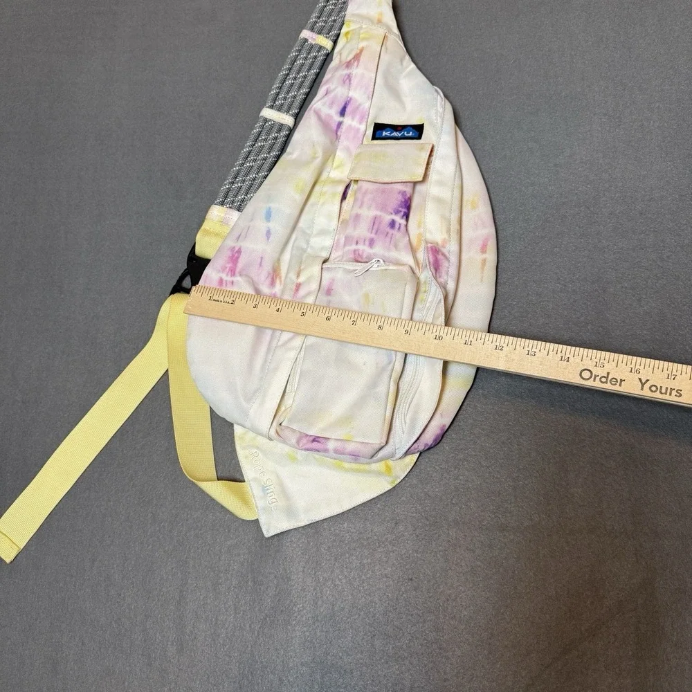 Kavu Rope Sling Rainbow Watercolor 600D Polyester Water Resistant Crossbody Bag
